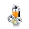 Talisman din argint 925 cu email summer orange juice