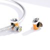 Talisman din argint 925 cu email summer orange juice
