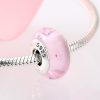 Talisman din argint 925 cu sticla Pink stone