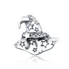 Talisman din argint 925 cu zirconiu witch hat Halloween