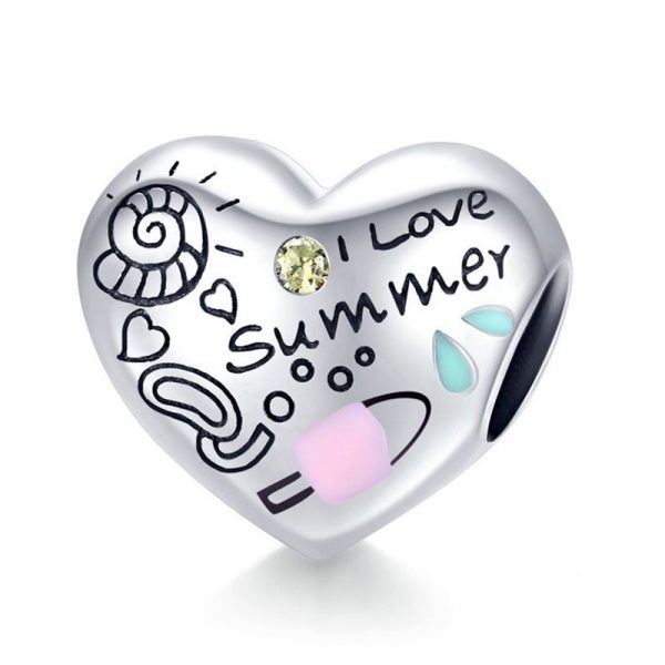 Talisman din argint 925 I love summer