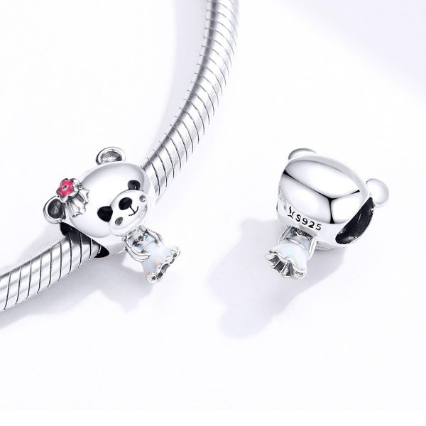 Talisman din argint 925 lady bear