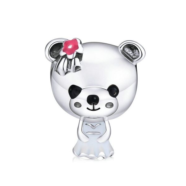 Talisman din argint 925 lady bear