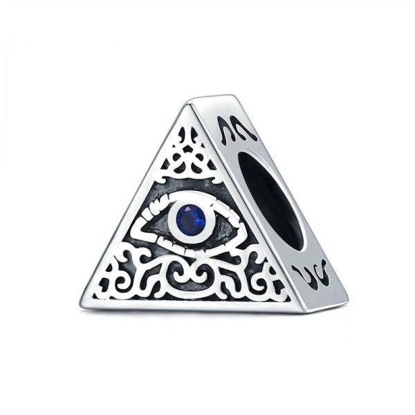 Talisman din argint 925 piramida cu ochiul lui Horus