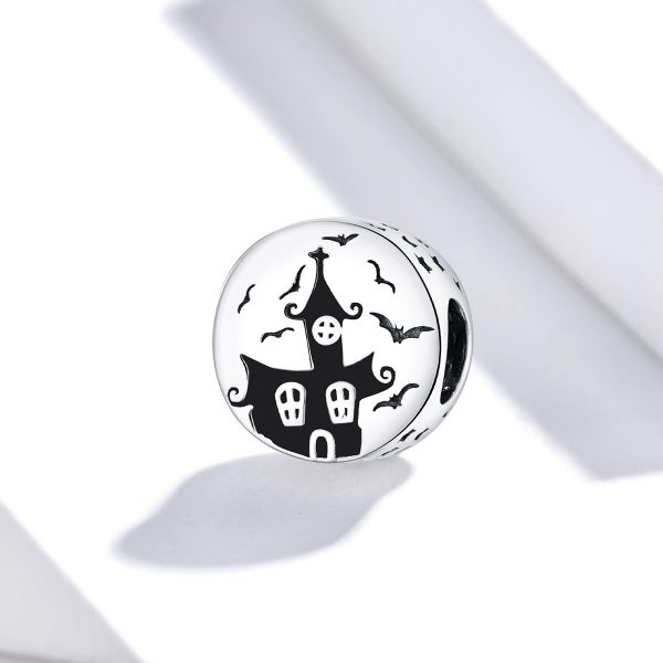 Talisman din argint 925 scary castle by halloween