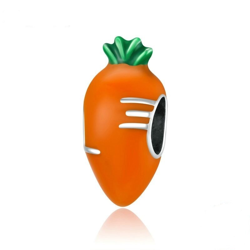 Talisman din argint 925 si email carrot