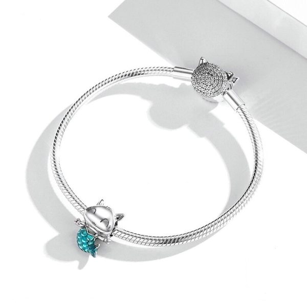 talisman-din-argint-925-si-email-little-mermaid-cat-1.jpg Talisman din argint 925 si email little mermaid cat