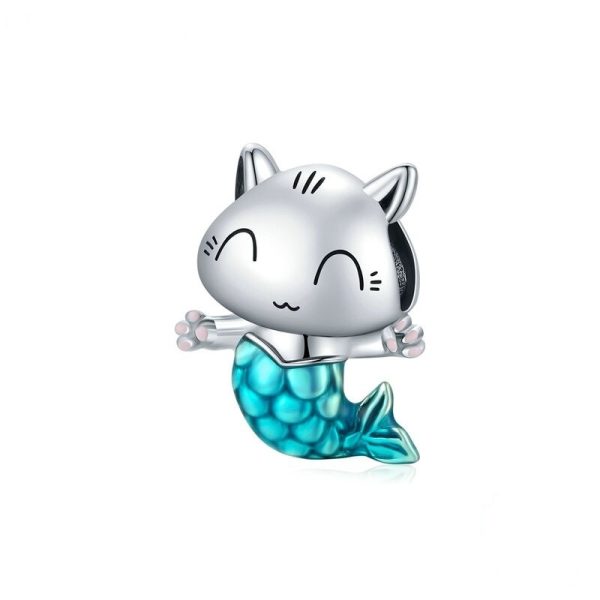 talisman-din-argint-925-si-email-little-mermaid-cat.jpg Talisman din argint 925 si email little mermaid cat