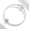 Talisman din argint 925 si email popcorn bag