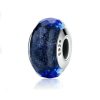 Talisman din argint 925 si sticla bleumarin