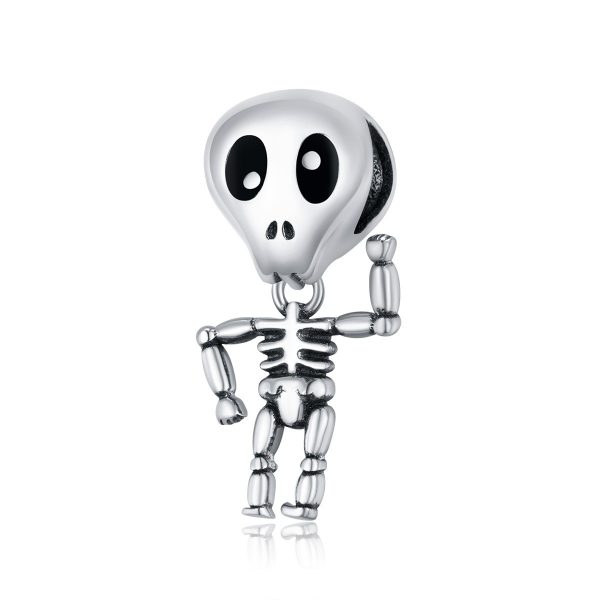 Talisman din argint 925 skeleton by halloween