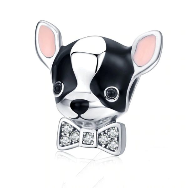 Talisman din argint cristale zirconiu catelusul chihuahua
