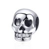 Talisman din argint cu cristale zirconiu Halloween skull