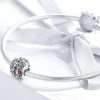 Talisman din argint cu cristele ladybug and daisy flower