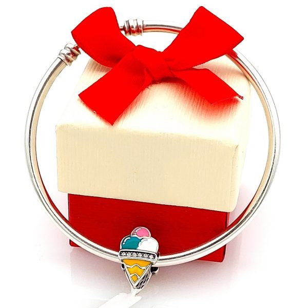 Talisman din argint cu email si cristale zirconiu iceceam