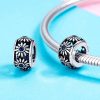 Talisman distantier blue sun flower din argint 925