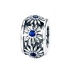 Talisman distantier blue sun flower din argint 925