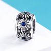 Talisman distantier blue sun flower din argint 925