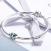 Talisman distantier din argint 925 cu cristale green leaf