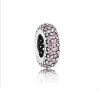 Talisman distantier din argint 925 cu cristale zirconiu roz