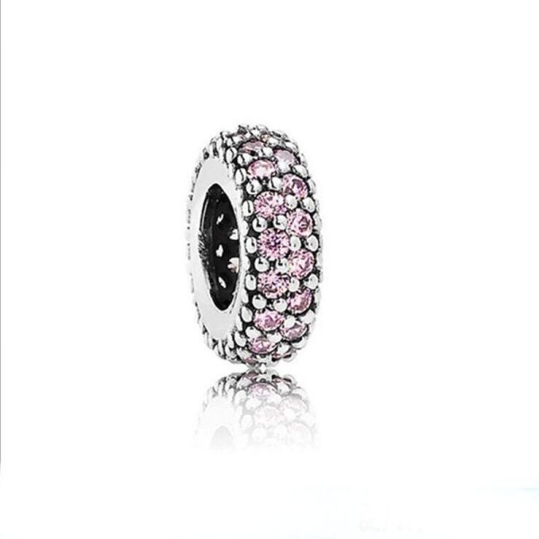 Talisman distantier din argint 925 cu cristale zirconiu roz