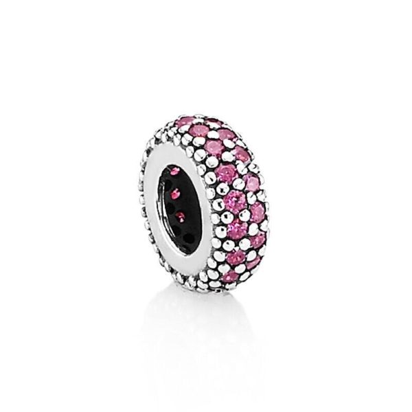 Talisman distantier din argint 925 cu cristale zirconiu roz