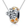 Talisman distantier din argint 925 honeybee comb