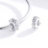 Talisman distantier din argint 925 ladybug and silver leaf