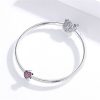 Talisman distantier din argint 925 red heart