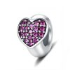 Talisman distantier din argint 925 red heart