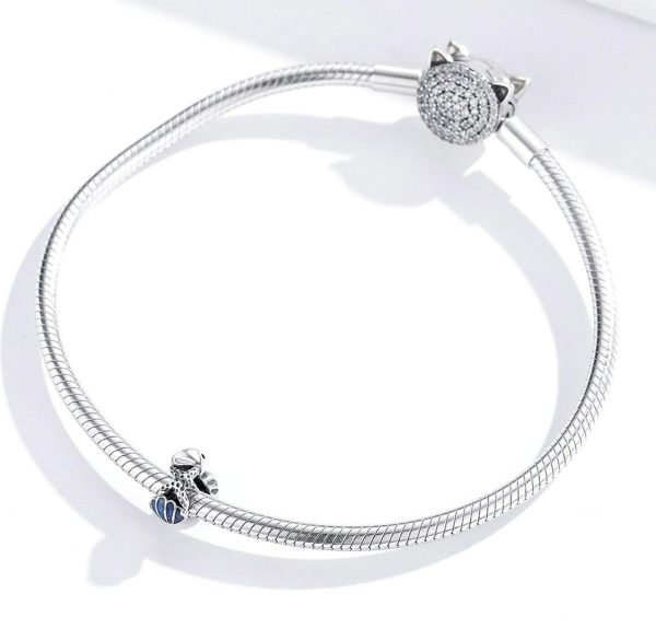 Talisman distantier din argint 925 si email sea life