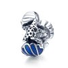 Talisman distantier din argint 925 si email sea life