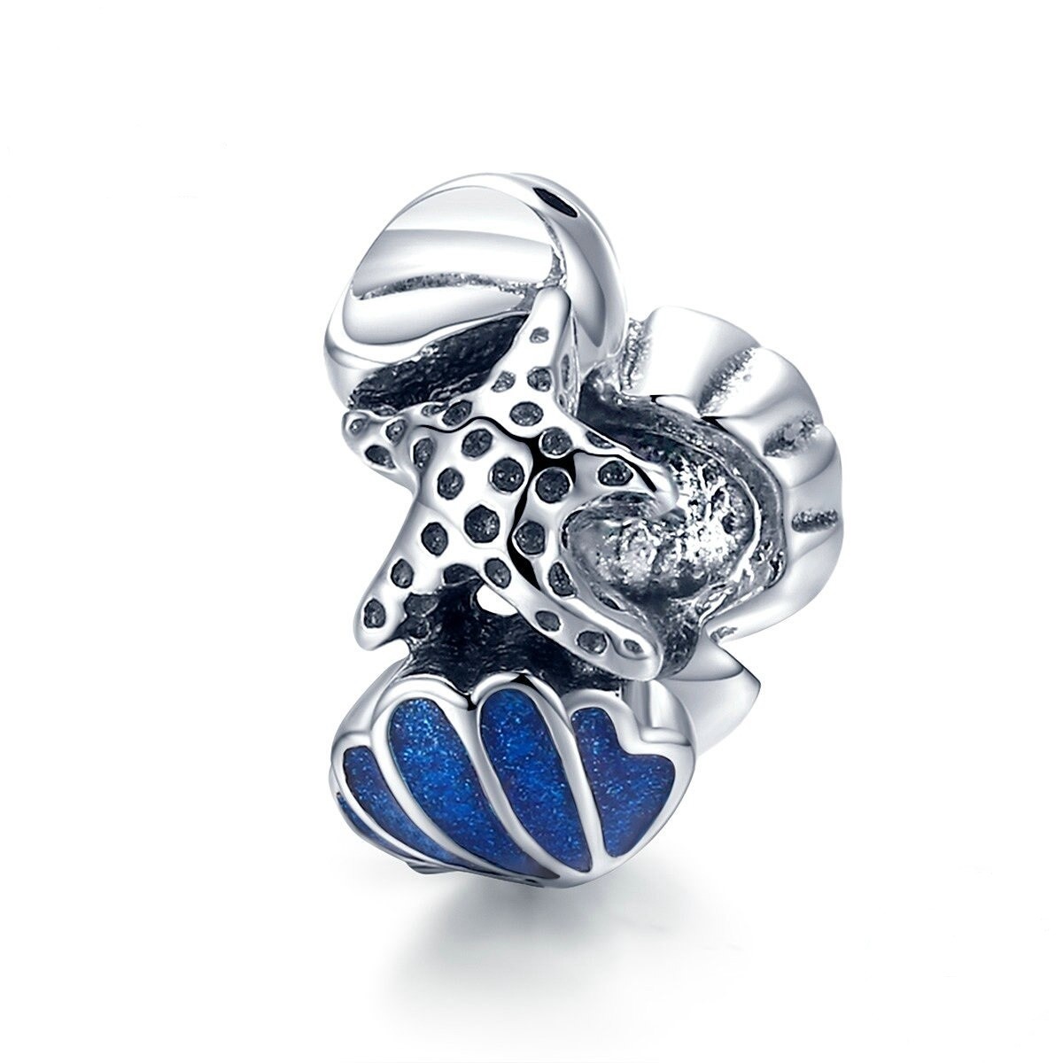 Talisman distantier din argint 925 si email sea life