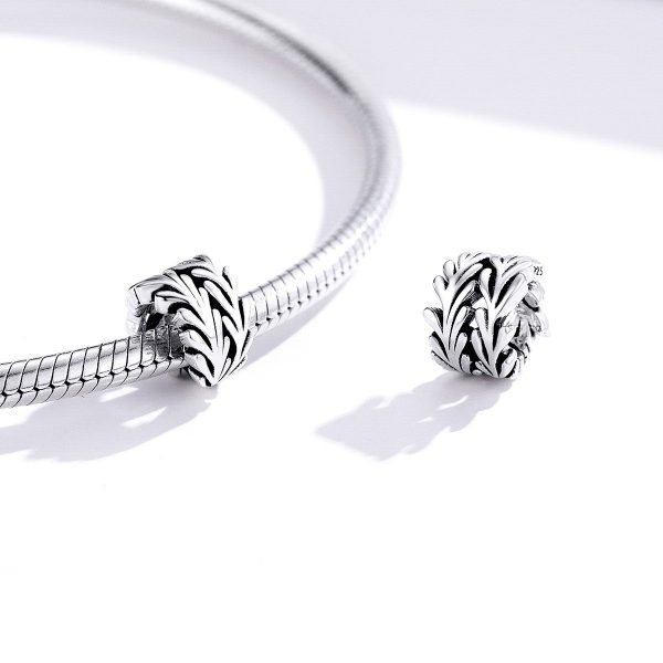 Talisman distantier din argint 925 silver colour leaf