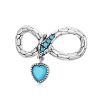 Talisman infinit si sarpe din argint 925 cu cristale