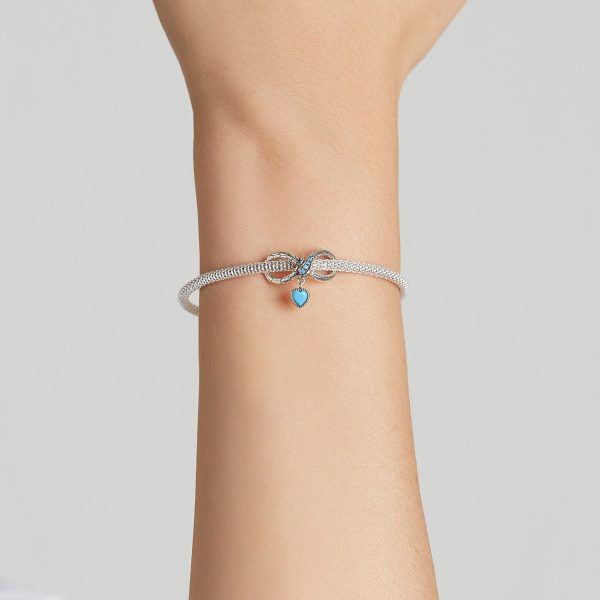 Talisman infinit si sarpe din argint 925 cu cristale