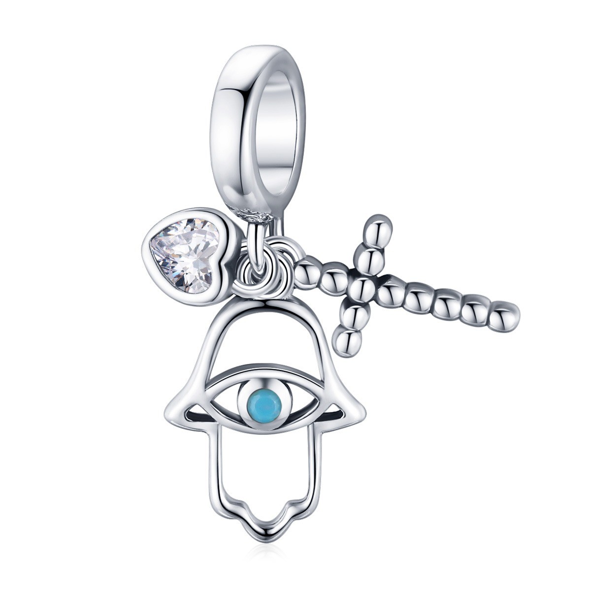 talisman-pandantiv-cros-and-hamsa-hand-din-argint-925.jpg Talisman pandantiv cros and Hamsa hand din argint 925