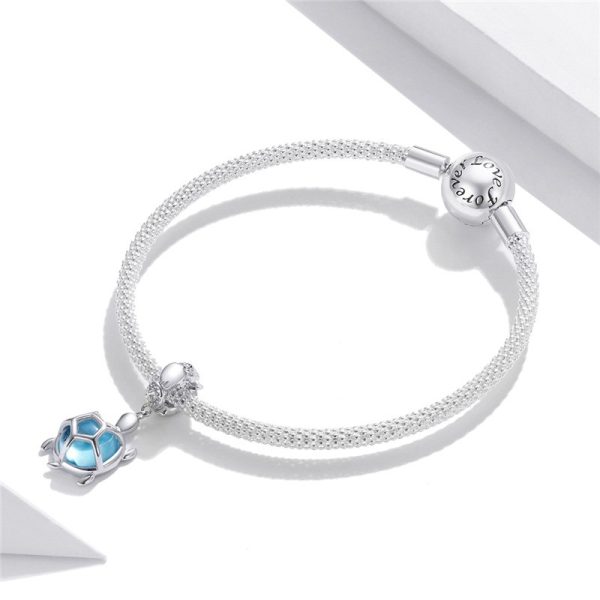 Talisman pandantiv din argint 925 blue turtle