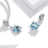 Talisman pandantiv din argint 925 blue turtle