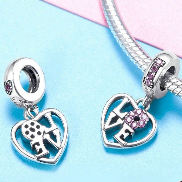 talisman-pandantiv-din-argint-925-cu-cristale-pink-love-2.jpg Talisman pandantiv din argint 925 cu cristale pink love
