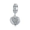 Talisman pandantiv din argint cu cristale heart wings