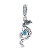 Talisman pandantiv din argint cu cristale zirconiu sirena