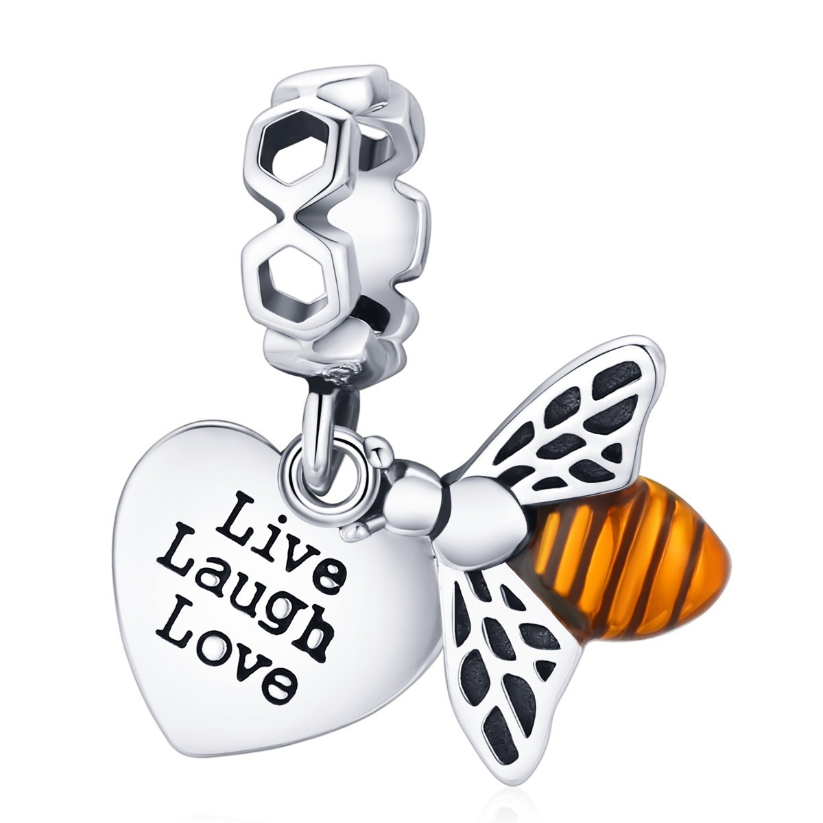 talisman-pandantiv-happy-bee-din-argint-925.jpg Talisman pandantiv happy bee din argint 925
