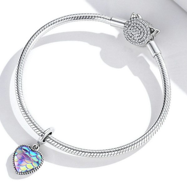Talisman pandantiv mermaid heart din argint 925