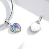 Talisman pandantiv mermaid heart din argint 925