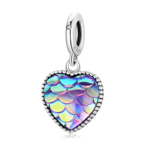 Talisman pandantiv mermaid heart din argint 925