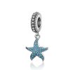 Talisman pandantiv starfish din argint 925 cu cristale