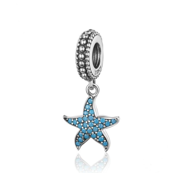 Talisman pandantiv starfish din argint 925 cu cristale