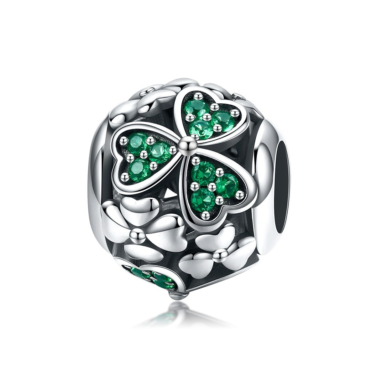 talisman-trifoi-verde-din-argint-925-cu-cristale-zirconiu.jpg Talisman trifoi verde din argint 925 cu cristale zirconiu