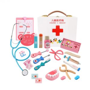 Trusa geanta doctor - La stomatolog, din lemn